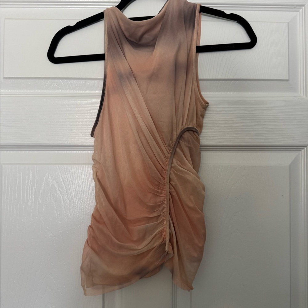 Zara Asymmetric Mesh Top